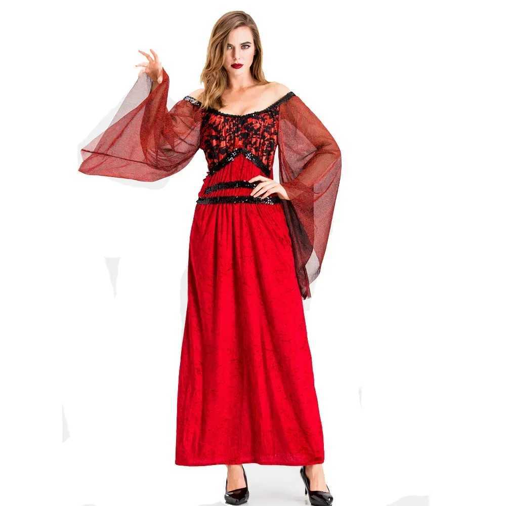 Women Sexy Vampire Costume Cosplay Adult Woman Halloween Carnival Witch Role Playing Game Party Fancy Dress Up Uniform L250918