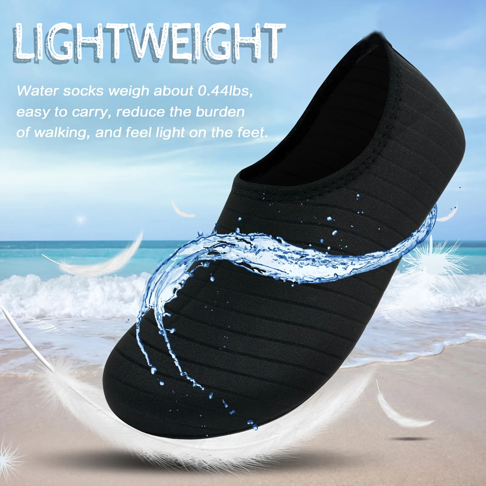 1 Pair Water Shoes Women Barefoot Socks AntiSlip QuickDry Men Beach Swim Water Sports Shoes250918