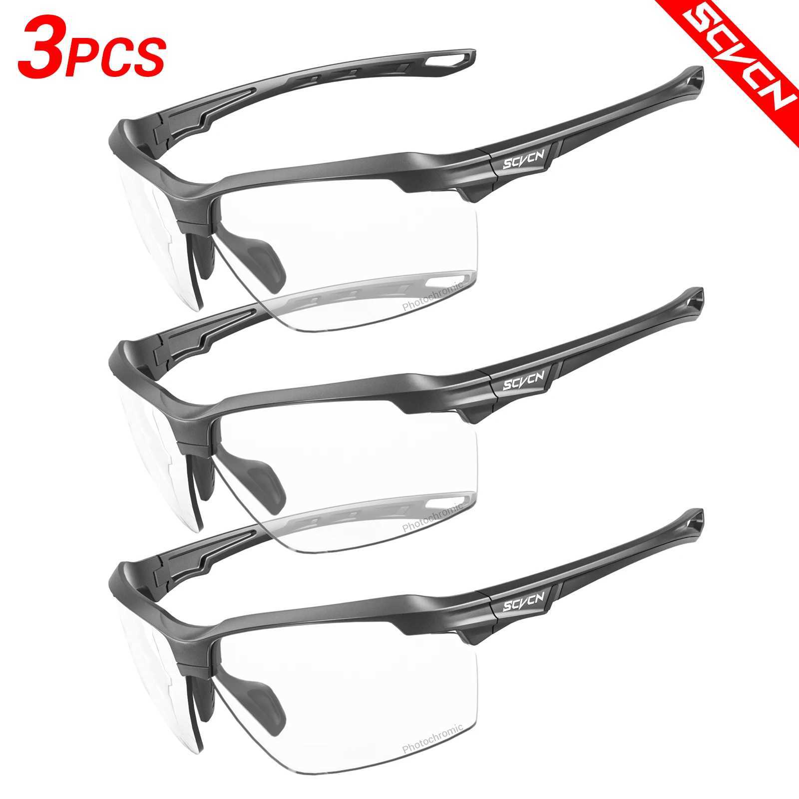 SCVCN Photochromic 3pack Cycling Glasses Explosion Proof Hunting Outdoor Airsoft Shooting Glasses Shockproof Tactical Goggles J250919