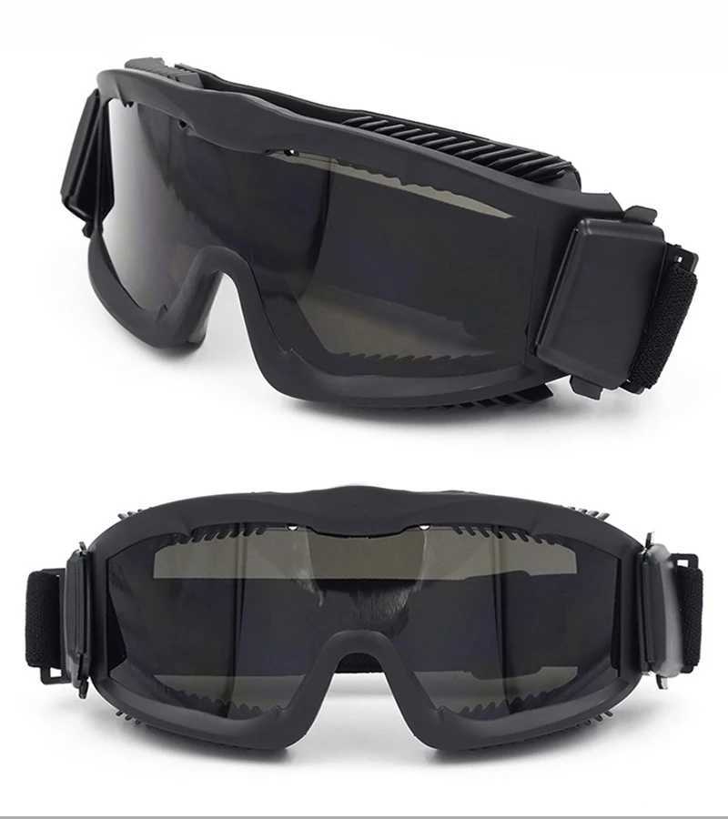 Military Army Combat Safety Goggs Men Outdoor Tactical Hunting Airsoft Paintball Glasses AntiFog Glasses 3 ns Y250919