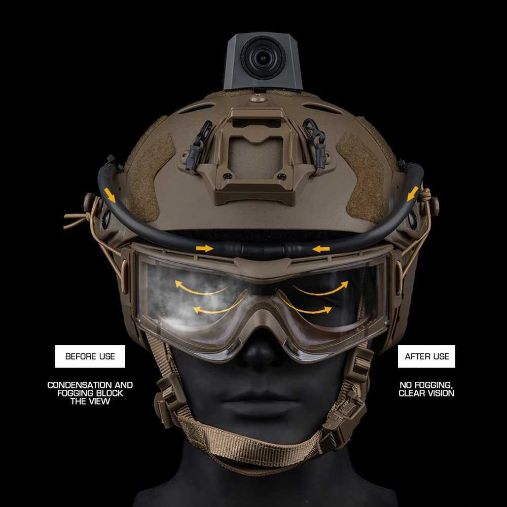 Tactical Goggles Defogger Defogging Fan Antifog Kit for Airsoft Shooting Motocross Mountaineering Protection Glasses Ski Mask J250919