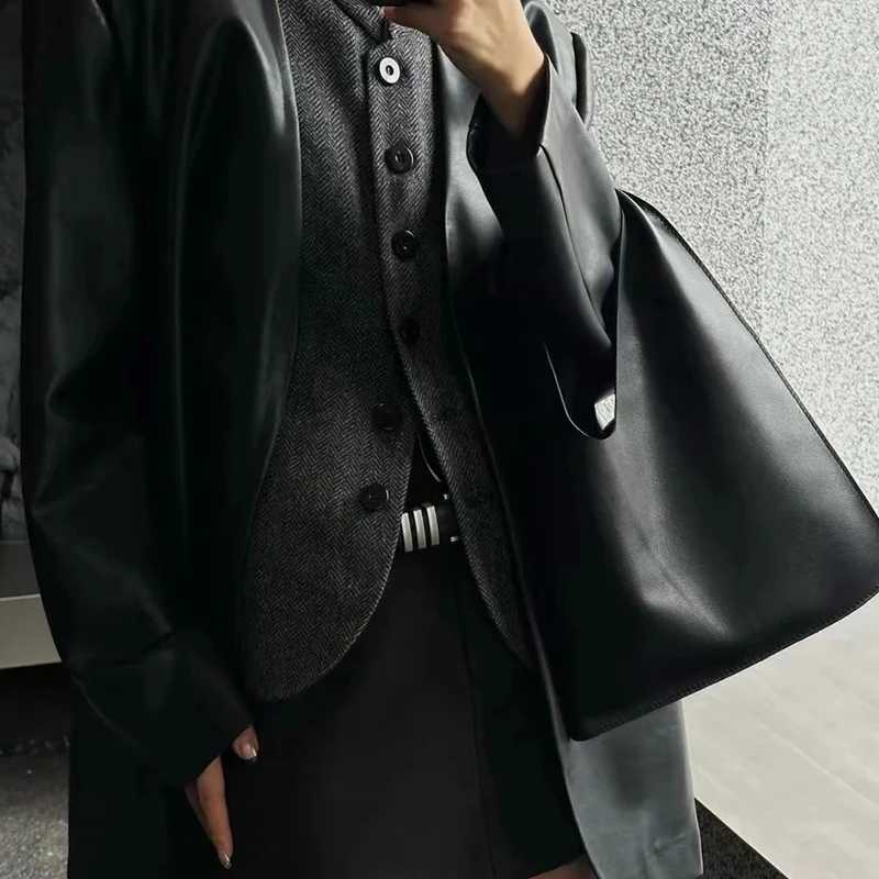 Oversized Shoulder Bags For Women Soft Leather Large Capacity Shopping Totes Lightweight Underarm Shoppers Female Handbags Z250915