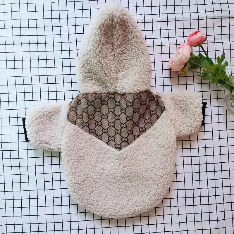 Designer Clothes Winter dog Coat Warm Dog Apparel Pet Vest Cold Weather Puppy Jacket with Hats for Small Medium dogs