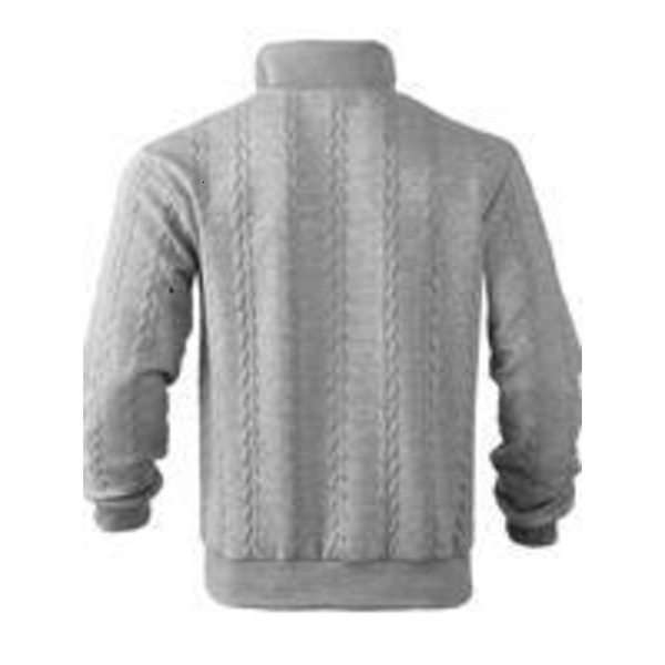Solid Jacquard Half Zip Up Sweatshirt, Loose Casual Long Sleeve Collared Pullover Fall & Winter, Men's Clothes for Daily Wear