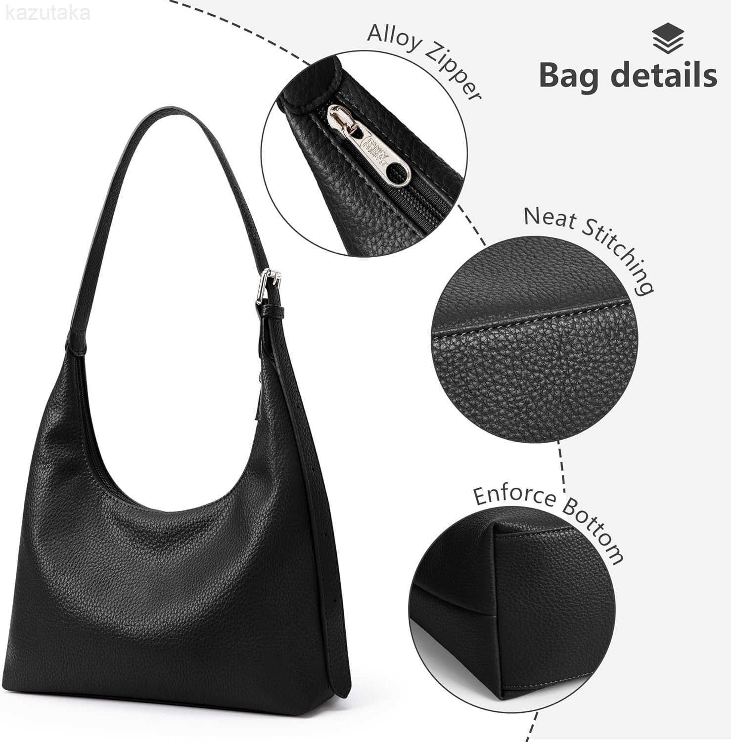 Crescent Tote Bag Women Underarm Handbag Vegan Leather Zipper Shoulder Purse Hobo for Evening Shopping Casual Z250919
