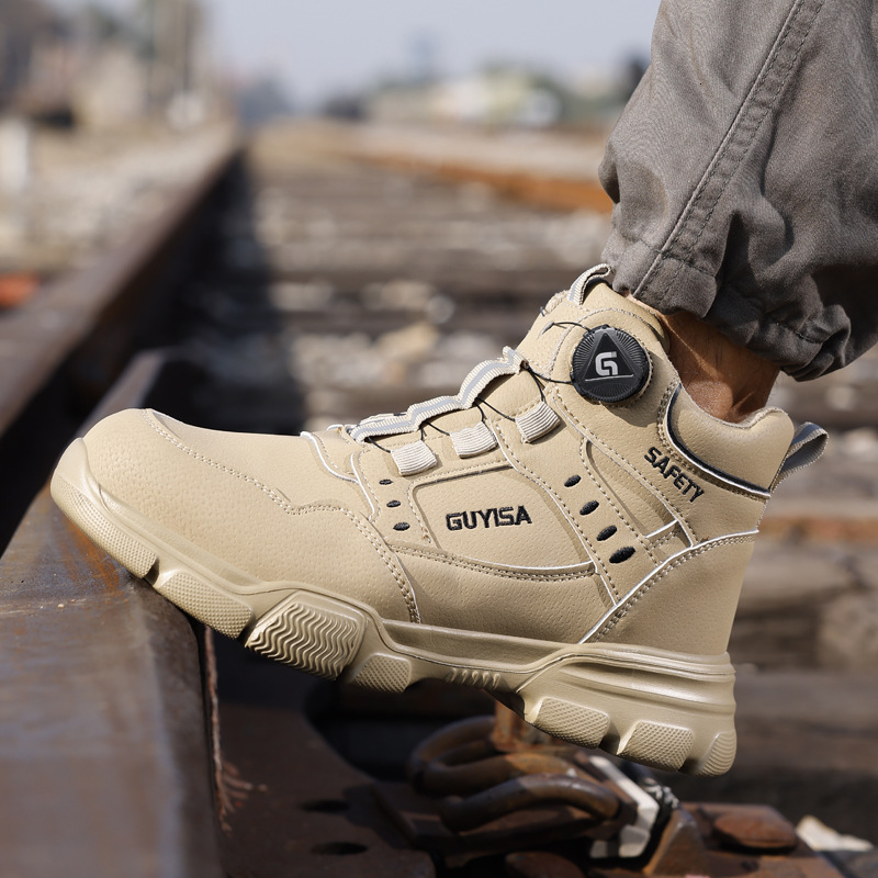 Ddmysheep casual shoes breathable unisex shoes anti-stab anti-shatter lightweight safe shoes with steel toe caps intelligent fasteners all-season work