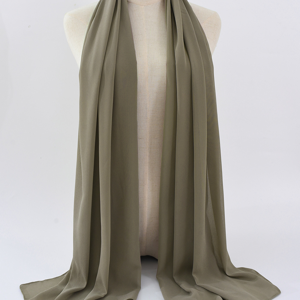 K1952 Korean version of the autumn and winter scarf women's solid color high-end versatile long thick warm neck protection multifunctional shawl 