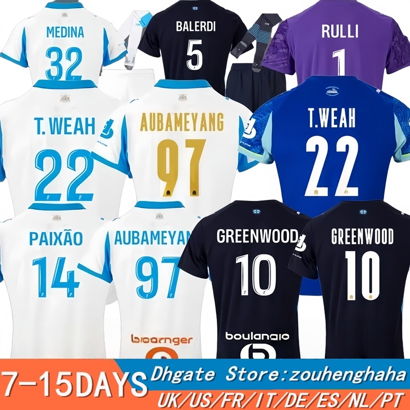 S-4XL Maillot OM Soccer Jerseys 25 26 GREENWOOD RABIOT Fans PLAYER Version Men Kids Football jersey Shirts Kit 2025 2026 AUBAME YANG HOJBJERG BALERDI MEDINA PAIXAO