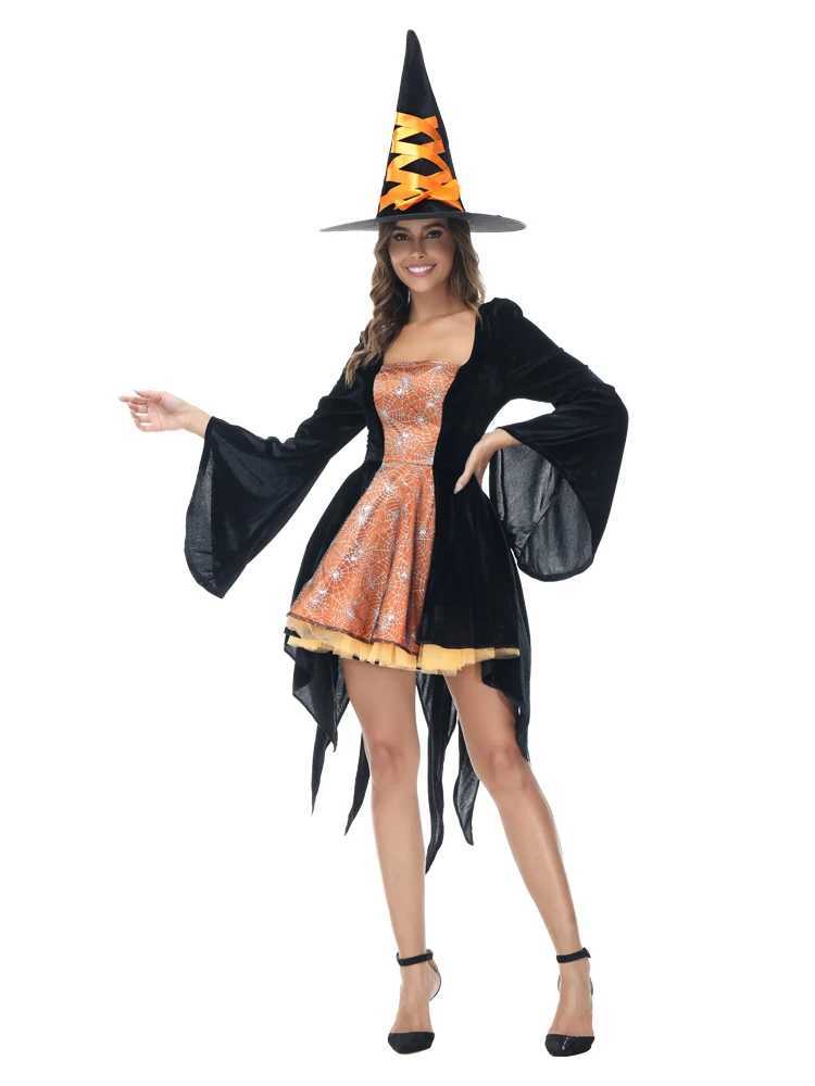 Witch Costume for Women Halloween Costumes Gothic Short Witch Dress L250918