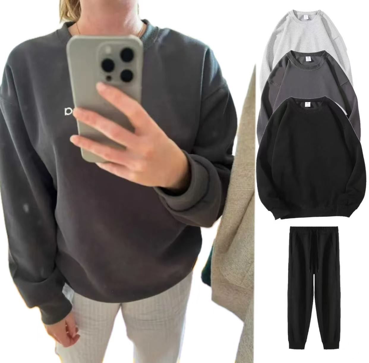 New Yoga Outfit Womens Perfectly Oversized Sweatshirts Sweater Loose Long Sleeve shorts sleeves Crop Top Fitness Workout Crew Neck Blouse Gym Ladies W