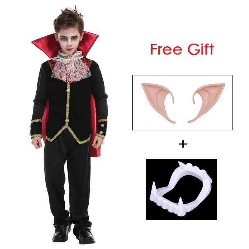 Umorden Kids Child Vampire Costume Count Dracula Cosplay Boys Vampiress for Girls Purim Halloween Party Fantasia Dress Up L250918