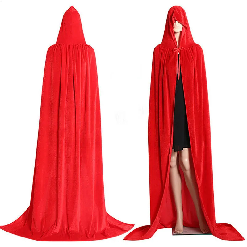 Unisex Adult Velvet Cloak Casual Solid Hooded Cape For Halloween Party Final Destination Capes Poncho And Men 250917