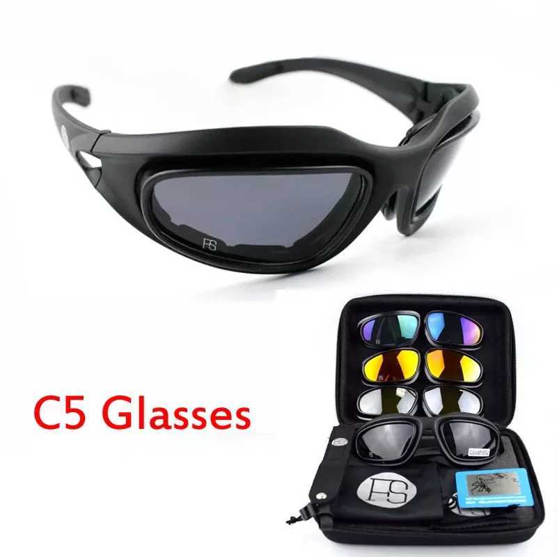 Daisy X7 C5 Polarized Sunglasses Outdoor Military Tactical Hunting Shooting Goggles Hiking Sports Glasses 4 lenses J250919