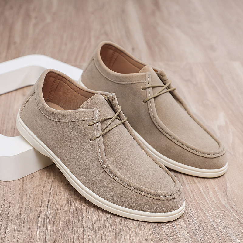 Best-selling men's casual low-cut shoes, one-step lazy shoes, fashionable flat lace-up, large size, versatile and classic free shipping