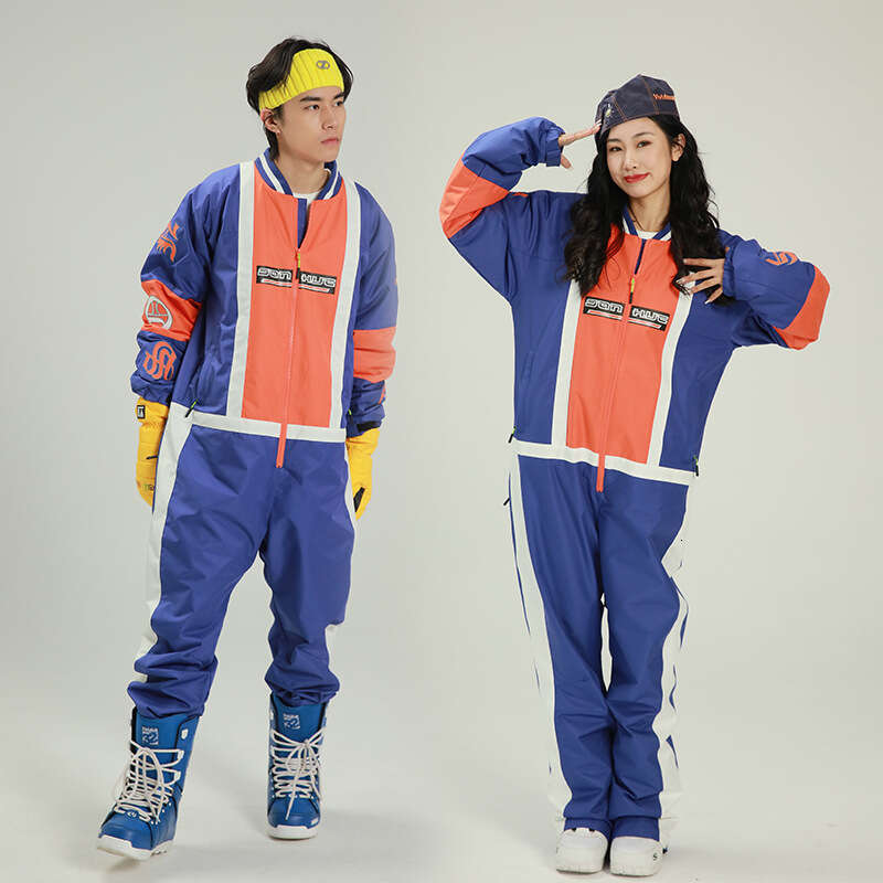 New Outdoor Winter Ski Wear One-Piece Couple Windproof Waterproof Suit Fashion Warm And Thick Snow Field