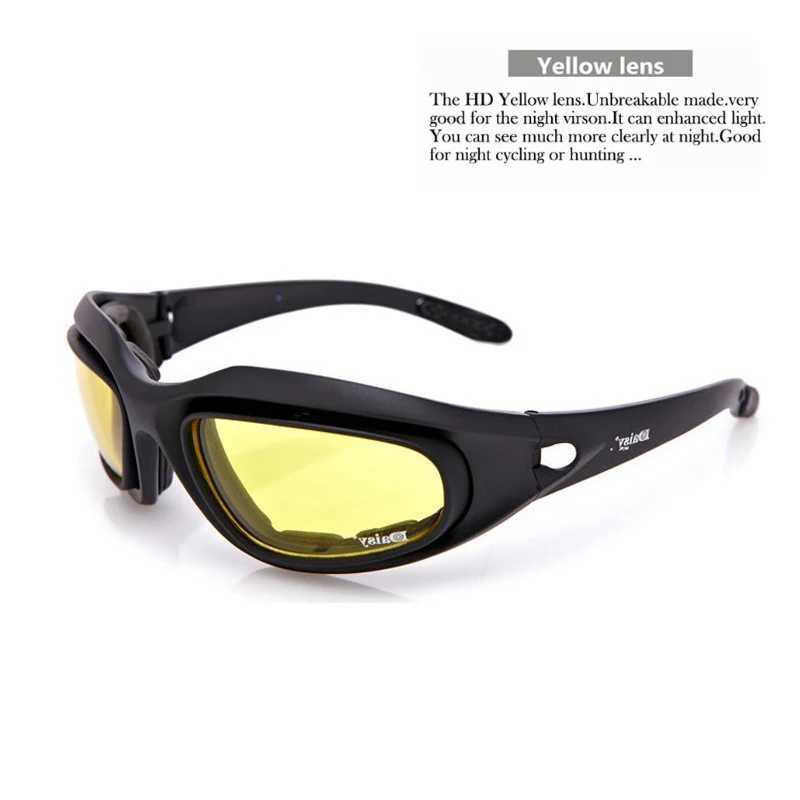 Outdoor UV400 protective cycling sports sunglasses C5 4 lenses tactical shooting hunting safety goggles tactical goggles J250919