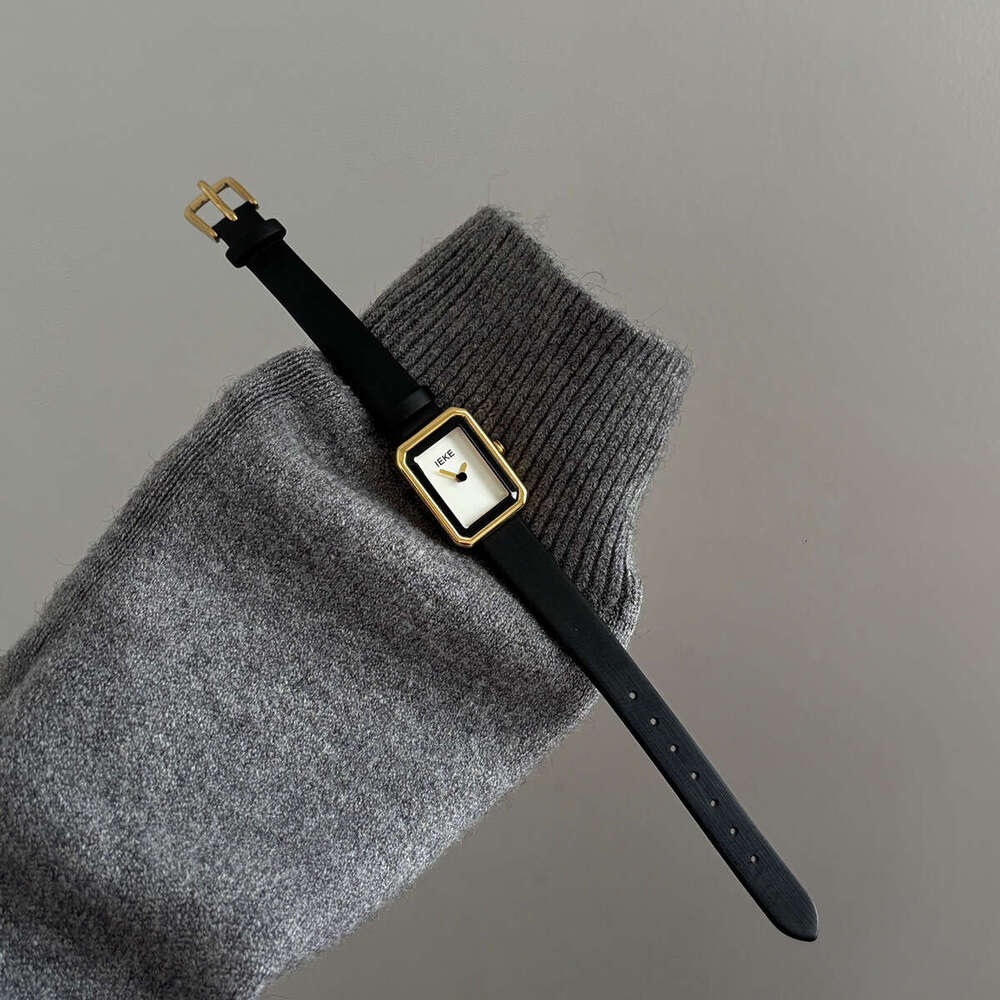 New Small Fragrance Style Square Women's Watch Designer Simple Student Genuine Leather Light Luxury Minimalist Commuting Versatile