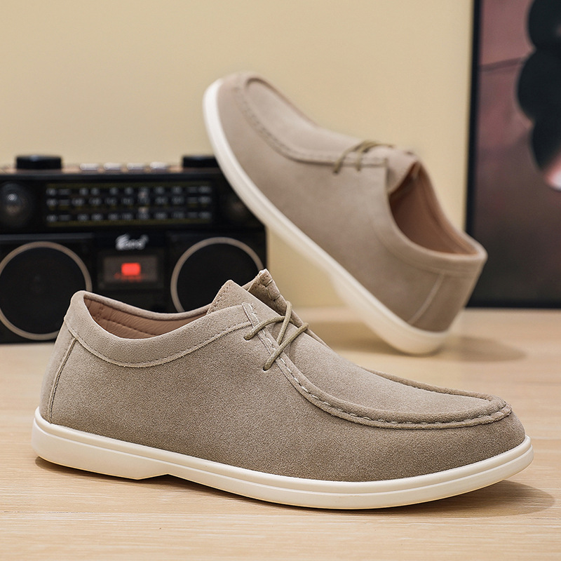 Best-selling men's casual low-cut shoes, one-step lazy shoes, fashionable flat lace-up, large size, versatile and classic free shipping