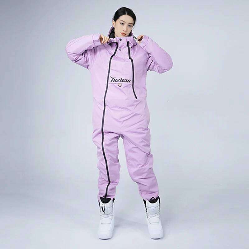 Outdoor Men Women Cycling And Jumpsuit Ski Multifunctional Skiing Snow Suit Waterproof Thickened Warm