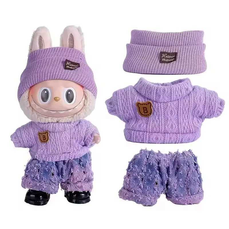 17cm Cute For Labubu Doll Clothing Sweater Set Clothing Shoes Doll DIY Accessories Training Sitting Party Games Toys Gifts C250919