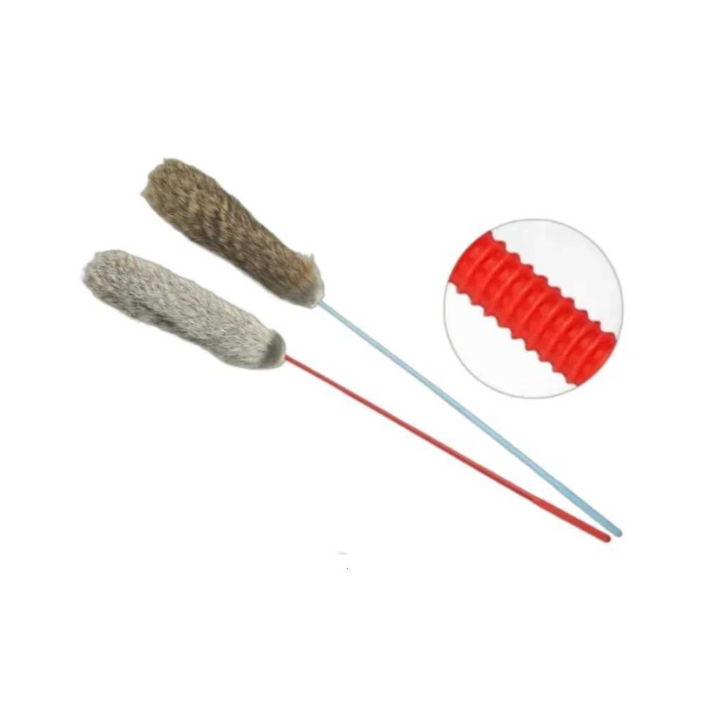 13Pcs Cat Toys Interactive Cat Stick Faux Rabbit Fur Pompom Plush Pet Interactive Stick Cat Playing Training Toys Pet Supplies X250918