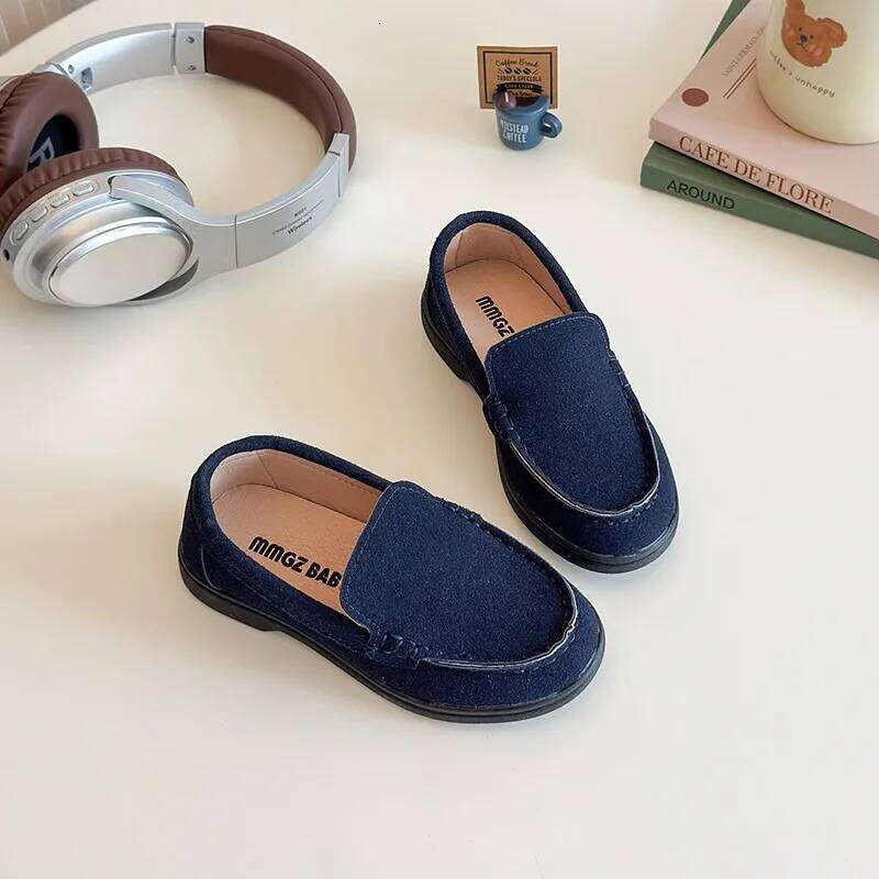 Children's One-pedal Single Shoes Spring Autumn New Boys' Casual Baby Soft-soled Slip On Loafer School Student Flats