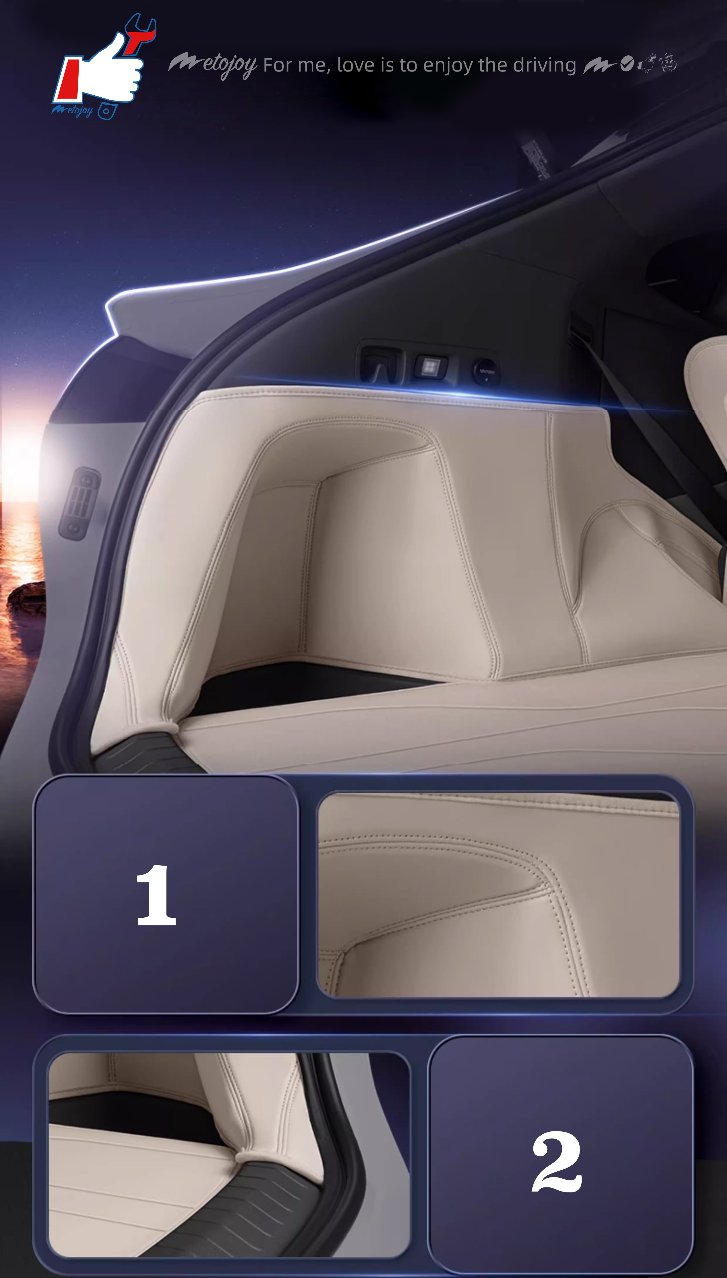 For HYPTEC HT trunk mat Car Trunk Mat Custom Fit Cargo Mat 3D Shaped Trunk Liner XPE Trunk Protection Mat Chair-Back Protection Mat Rear Trunk Full-su