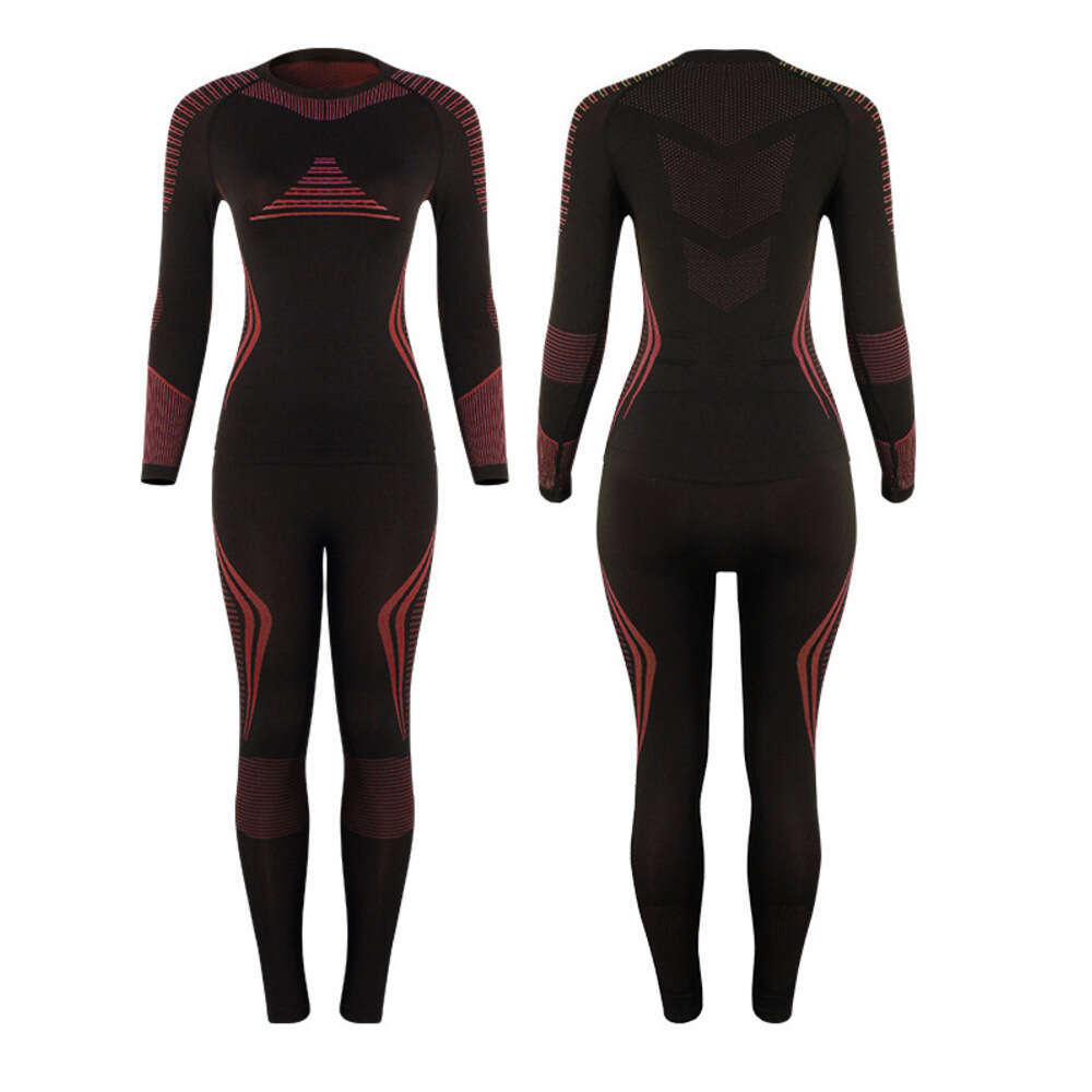Men Women Ski Thermal Underwear Sets Quick Dry Functional Compression Tracksuit Tight Snowboarding Tops and Pants Adult