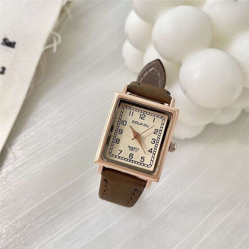Square Watch for Women, Thin Strap, Compact and Simple, Elegant Student Versatile Designer Chic Small Dial, Ins Style, Mori Girl
