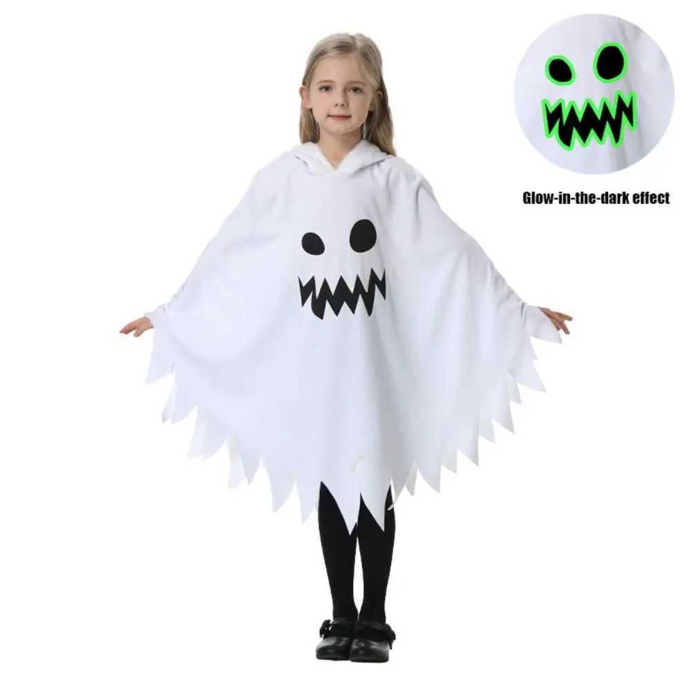 Clothing Prop Glowinthedark ghost cape Fun interaction Multiple sizes Childrens Halloween costume Loose Party Cloak L250918
