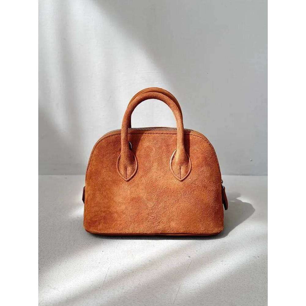 Designer Bag Luxury Bag Vintage Women Suede Cowskin Genuine Leather Bag Designer Shell Tote Handbag Elegant Office Ladies Single Shoulder Crossbody Ba