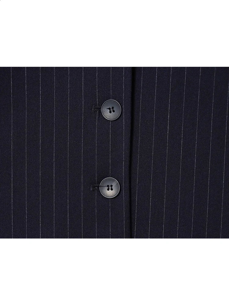 Elegant Chic Belt Pant Set With Women VNeck Slim Sleeveless Vest Straight Pants 2025 Autumn Fashion Leisure Commute Lady Set 250917