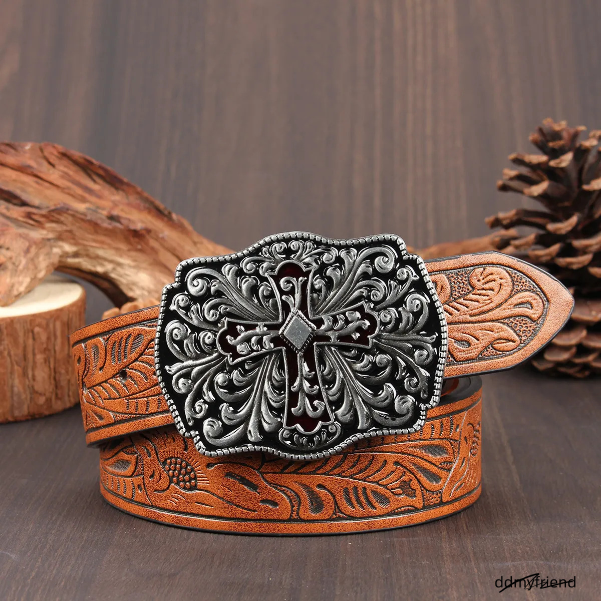 Designer Casual Woman Men Leather Belts Fashion Smooth Buckle Belt With Floral Patterns Strap ddmyfriend