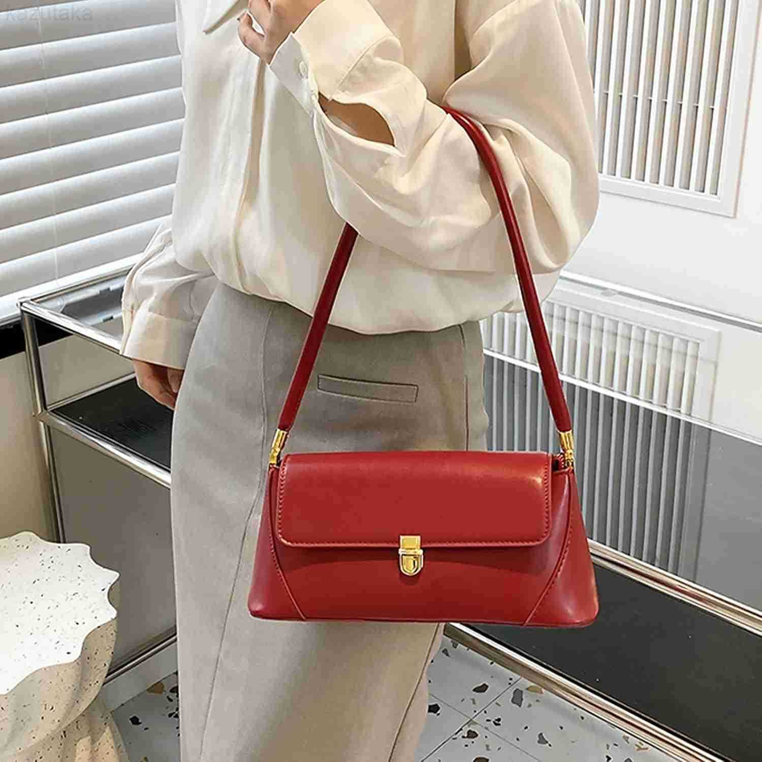 Brown Purses for Women Black Shoulder Purse Vintage Bags Trendy Womens Red Small Tote Handbags Z250919