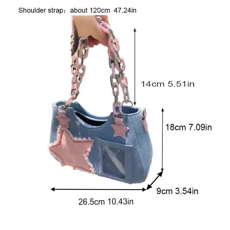 New Original Medieval Spice Girl Y2k Denim Shoulder Crossbody Bag Japanese Small Diet Womens Handbag Z250915