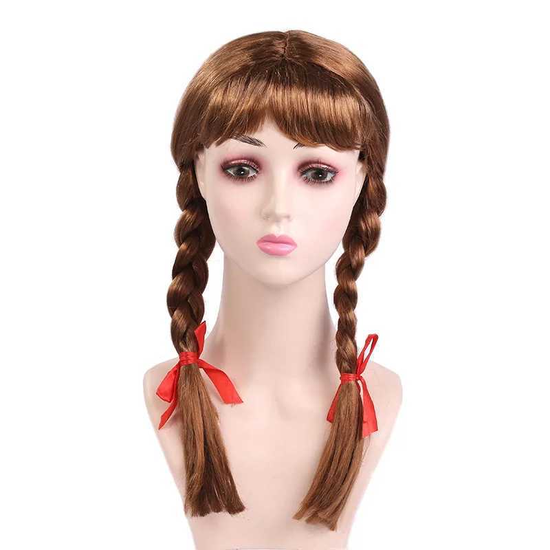 Horror Bride of Chucky Annabelle Cosplay Costume Dress Cos Wigs Conjuring Doll Mask Women Girls Evil Halloween Scary Outfits L250918