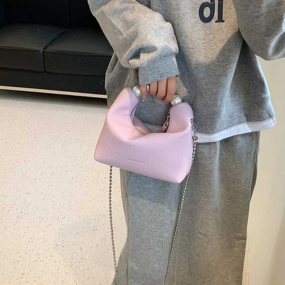Crossbody Purse with Pearl for Women Fashion 2024 New Womens Handbags PU Leather Shoulder Bags High Quality Luxury Cloud BagXJ250918
