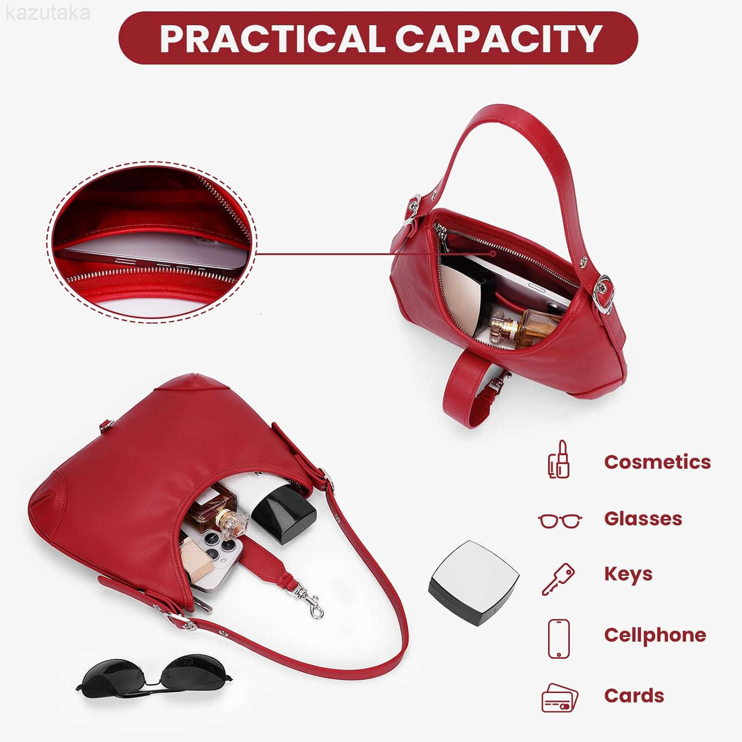 Crescent Shoulder Bag Purses For Women Half Moon Faux Leather Handbag Designer Underarm Hobo Bag Soft Travel Z250919