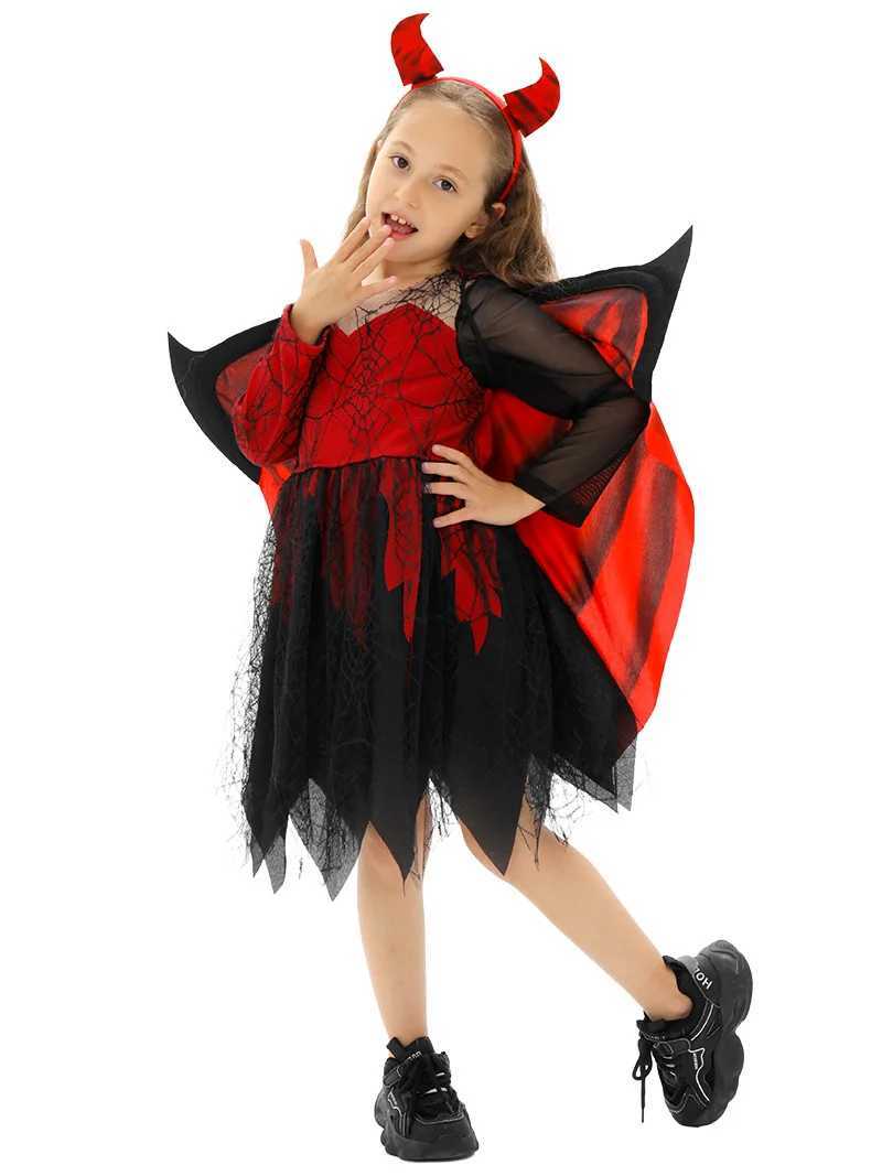 Carnival Halloween Vampire Cosplay Devil Girl Costume Kindergarten Stage Childrens Performance L250918