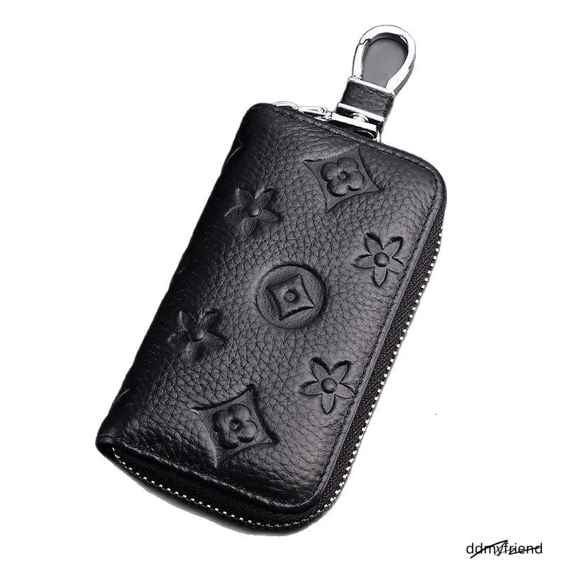 2025 Zipper Large Capacity Men Genuine Leather Multifunctional Practical Car Bag Cowhide Key Pouch 250818 ddmyfriend
