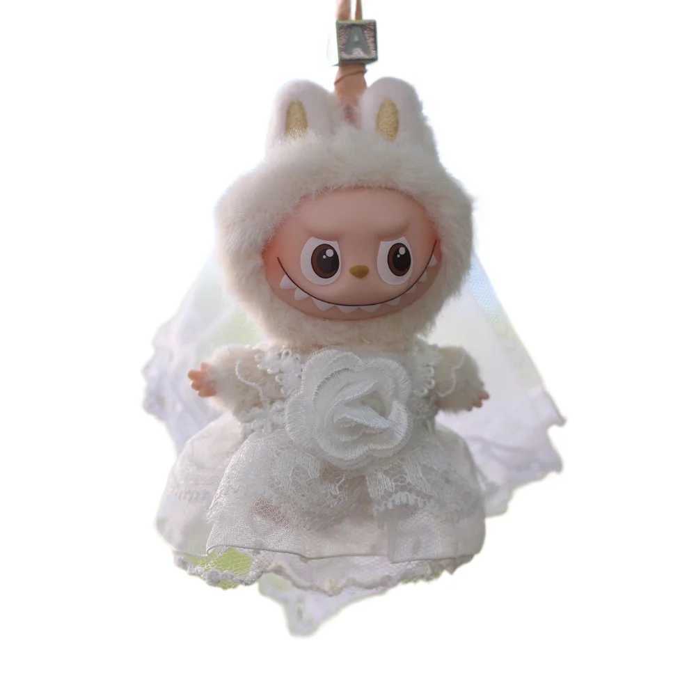 For 10cm Labubu 40 Mini Doll Clothes Clothing Set Outfit Accessories For Korea Kpop Exo Labubu Idol Wedding Dress Gift C250919
