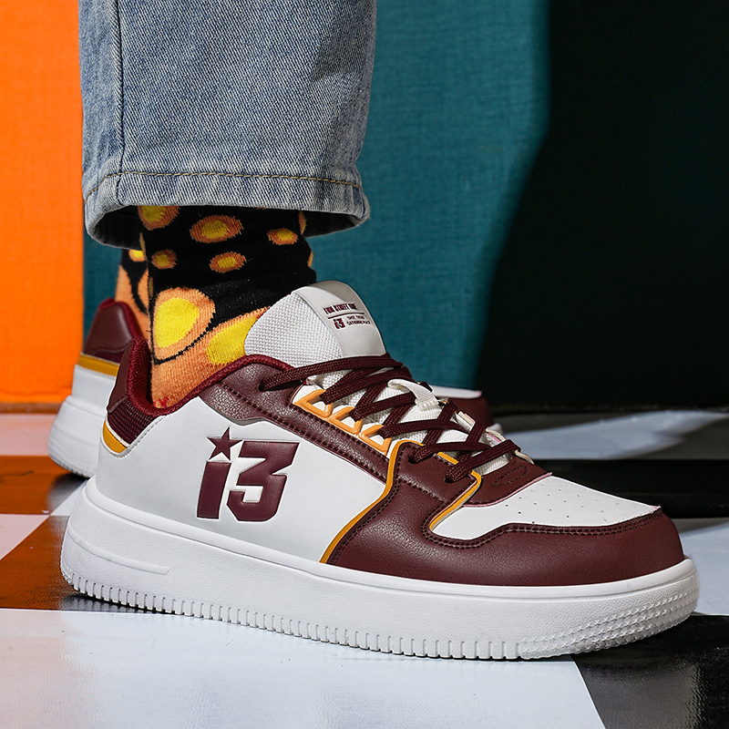 New four seasons new genuine leather casual breathable men's white shoes all-match popular couple sports shoes