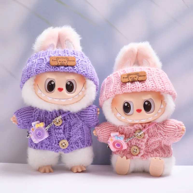 New Labubu winter Clothes Idol Dolls The Monster Outfit Accessories Clothing Gift Kawaii Sweater Hat Bag Set For Gift C250919