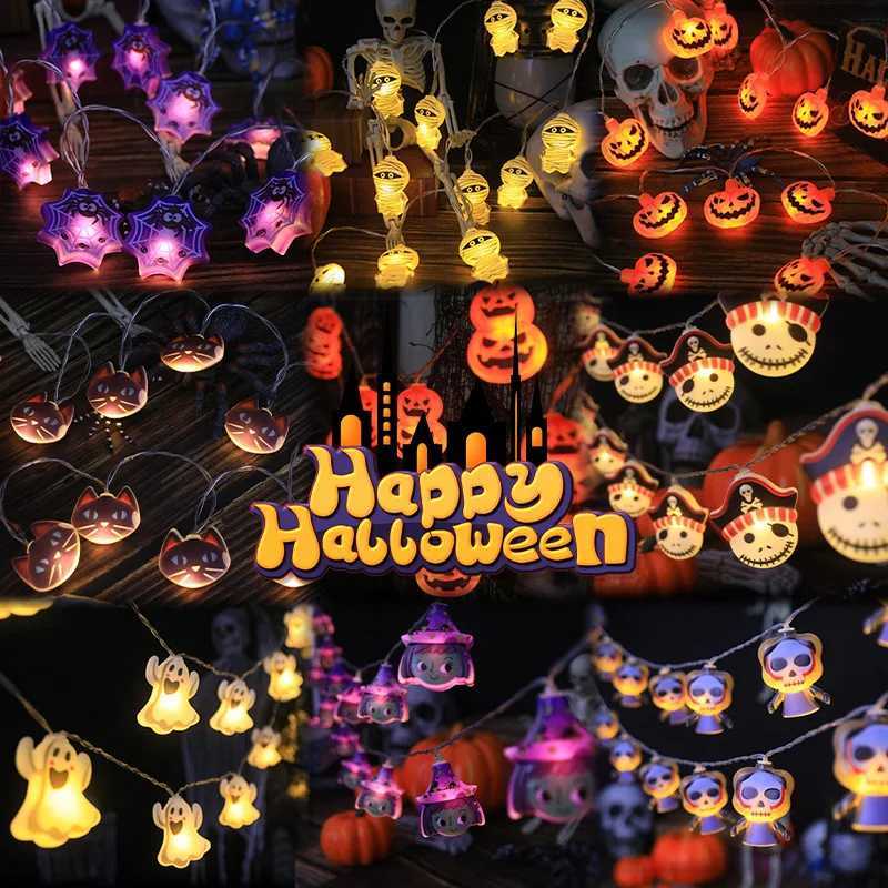 New 3M LED Pumpkin Light String Halloween Decoration Battery Operated DIY Fairy Lamp For Horror Halloween Happy Party Lights C250919