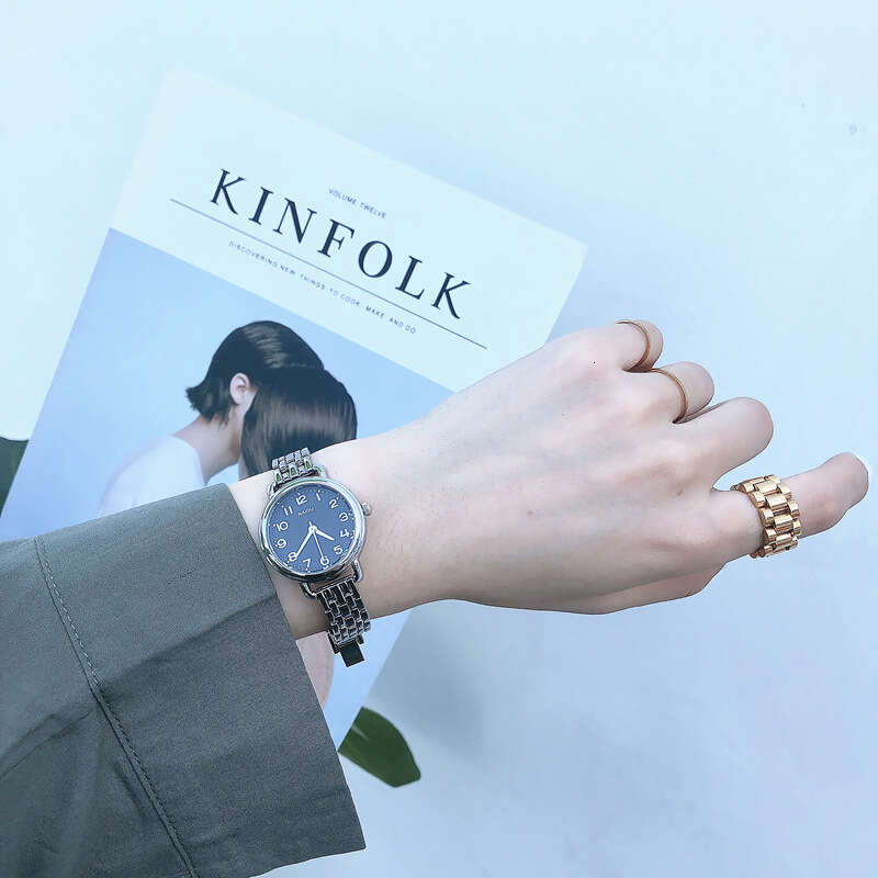 Designer for Female Students Korean Version Simple Trendy Steel Band Bracelet Chain Style Women's Watch Versatile Fashionable 2018 New Model