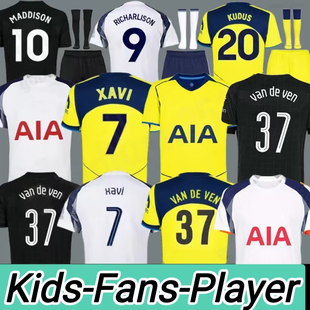 25 26 SON fans player Soccer Jerseys 2025 2026 jersey Football shirt ROMERO VAN DE VEN KULUSEVSKI MADDISON VICARIO Johnson GRAY BERGVALL final Winners