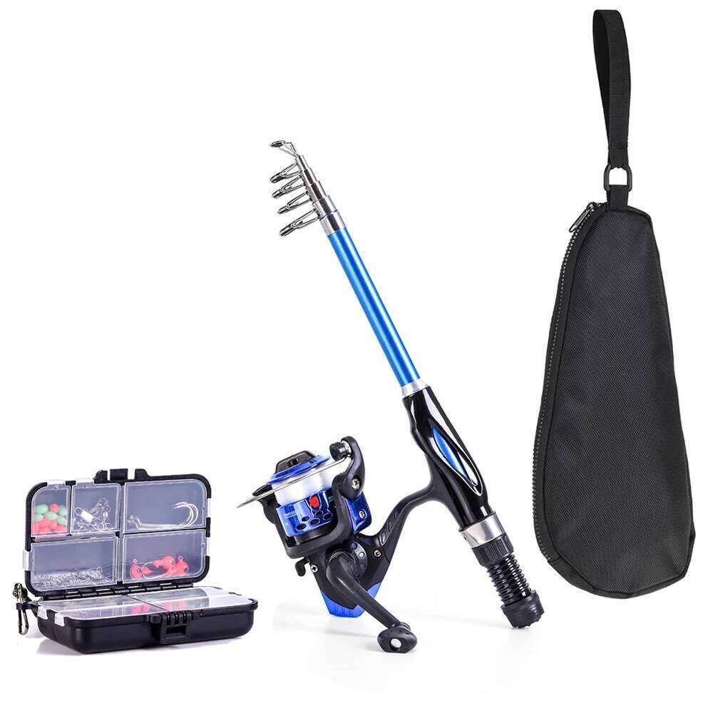 Fishing Set With 1.5-Meter Telescopic Fishing Rod Reel Set, Including Hook, Soft Bait, Bucket, And Rotating St