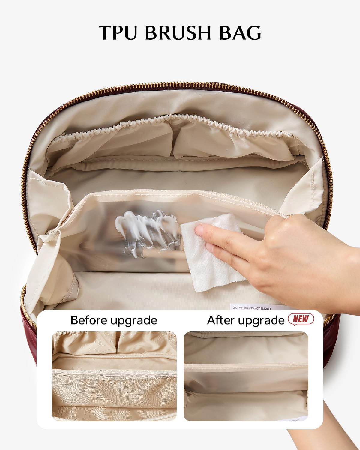 Roomy Flat Lay Cosmetic Bag Waterproof Travel Toiletry Bag Stylish Printed Women Makeup Organizer Portable