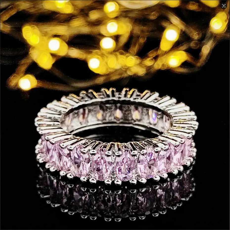 Designer Rings Full Dia Square Womens Classic Inlaid Zircon Ring Jewelry Gifts ddmyfriend