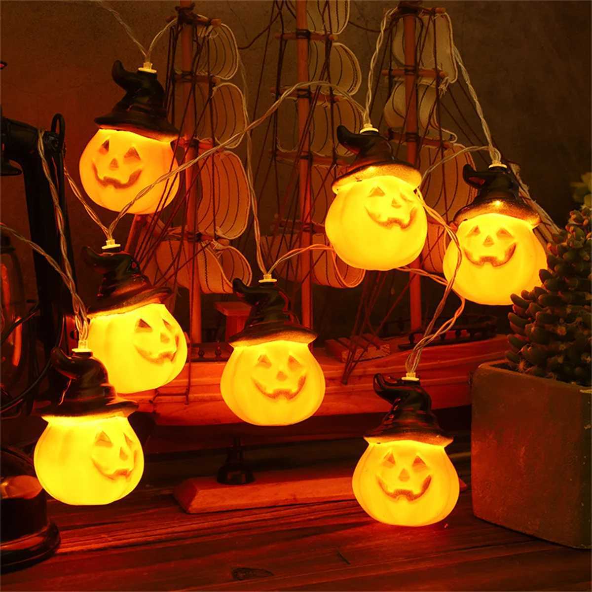 Halloween Classic Pumpkin Lantern Festival Party Atmosphere Decorative Lamp 15m 10LED Fun and Wonderful Night C250919